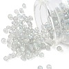 Transparent Rainbow Colours Round Glass Seed Beads X-SEED-A007-4mm-161-1