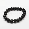 Natural Lava Rock Round Beads Stretch Bracelets BJEW-G550-07-10mm-1