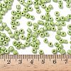 6/0 Opaque Colors Lustered Round Glass Seed Beads X-SEED-A012-4mm-124-4