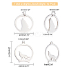 20Pcs 2 Style 201 Stainless Steel Pendants STAS-UN0028-49-5