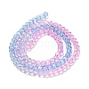 Transparent Painted Glass Beads Strands X-DGLA-A034-T3mm-A08-5