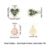 SUNNYCLUE Printed Alloy Pendants ENAM-SC0001-47-2