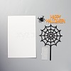 Acrylic Spider Web & Halloween Word Cake Insert Card Decoration DIY-H109-08-2