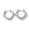 Rhombus Brass Hoop Earrings for Women EJEW-U008-07P-1