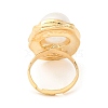 Irregular Oval Alloy Adjustable Rings for Women RJEW-M018-03G-3