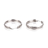 304 Stainless Steel Geometric Hoop Earrings for Women STAS-D171-33C-P-3