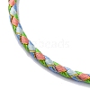 Polyester Cord Braided Bracelet Makings MAK-Z003-01G-16-2