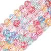 Transparent Crackle Glass Beads EGLA-F167-02-1