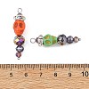 Dyed Synthetic Turquoise and Glass Beaded Pendants PALLOY-TA00448-3