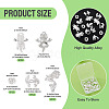 20Pcs 4 Styles Alloy Bead Caps & Pendant Cabochons Settings FIND-TA0010-07-5