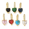 Brass Micro Pave Cubic Zirconia Pendants KK-U050-03G-01-1