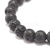 Natural Lava Rock Stretch Bracelet with Tree of Life BJEW-JB07692-5