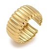 304 Stainless Steel Open Cuff Ring for Women X-RJEW-U014-05G-1