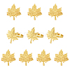 Maple Leaf Alloy Napkin Rings AJEW-WH0314-77G-1