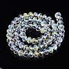 Electroplate Transparent Glass Beads Strands EGLA-N002-16-B03-3