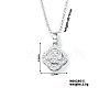 Chic Colorful Clover Pendant Necklace with Sparkling Diamonds YY8832-5-1