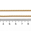 2mm Rack Plating Brass Rope Chain Necklaces for Women Men MAK-L044-59G-5