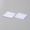 200Pcs PVC Jewelry Hair Claw Clip Display Cards with Hanging Hole CDIS-WH0031-03-2