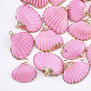 Spray Paint & Electroplate Sea Shell Pendants SSHEL-S262-08H-1