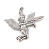 Brass Micro Pave Cubic Zirconia Pendants KK-Z125-01P-1