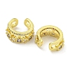 Brass Micro Pave Cubic Zirconia Cuff Earrings EJEW-C104-026G-2