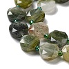 Natural Green Line Jasper Beads Strands G-NH0004-009-4