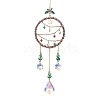 Christmas Theme Glass Ring Pendant Decoration HJEW-TA00229-1