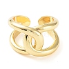 Brass Knot Open Cuff Rings for Women RJEW-D016-09G-2