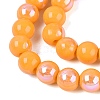 Electroplate Opaque Glass Beads Strands EGLA-Q132-6MM-01C-03-3
