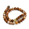 Natural Wood Lace Stone Beads Strands G-B128-A04-04-5