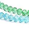 Transparent Painted Glass Beads Strands X1-DGLA-A034-T6mm-A17-4