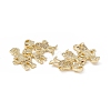 Brass Micro Pave Clear Cubic Zirconia Connector Charms KK-E068-VB362-3