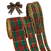 Red and Green Checkered Christmas Polycotton Ribbon OCOR-PH0005-70-1