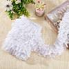 5 Yards 3-Layer Pleated Polyester Chiffon Lace Trim OCOR-WH0082-01A-4