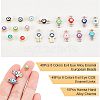 48Pcs 8 Colors Evil Eye Alloy Enamel European Beads ENAM-NB0001-50-5