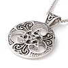 Alloy Cletic Sailor‘s Knot Pendant Necklace with 304 Stainless Steel Box Chains for Women NJEW-G035-01AS-2