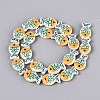 Dyed & Heated Glass Enamel Beads GLAA-T023-45D-2