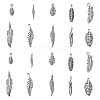 100Pcs 10 Styles Tibetan Style Alloy Pendants TIBEP-CJ0002-99-1