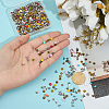 300Pcs Flat Round Baking Paint  Zinc Alloy Snap Rivet Butt Screw FIND-GF0009-30B-3