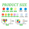 54Pcs 12 Style Food Grade Eco-Friendly Silicone Beads SIL-TA0001-66-4