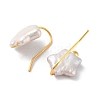 Star Natural Pearl Dangle Earrings for Women EJEW-E303-11G-2