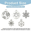 50Pcs 5 Styles Tibetan Style Alloy Charms FIND-YW0010-23-2