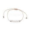 3Pcs 3 Style Natural Quartz Crystal Braided Bead Bracelets Set BJEW-JB09334-09-3