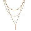 Alloy 3 Layer Necklaces for Women WG9523E-01-5