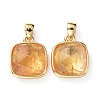 Natural Citrine Charms G-L553-58C-G-2