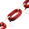 Handmade Acrylic & Aluminium Cable Chains AJEW-JB00560-03-2