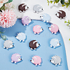 GOMAKERER 15Pcs 5 Colors Hedgehog Food Grade Eco-Friendly Silicone Beads SIL-GO0001-05-4