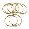 7Pcs PVD Vacuum Plating 202 Stainless Steel Plain Flat Ring Bangle Sets BJEW-M317-14A-G-1