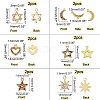 12Pcs 6 Style Alloy Rhinestone Pendants FIND-FH0002-72-6