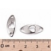 Curved Oval with Heart 201 Stainless Steel Links connectors STAS-R071-26-4